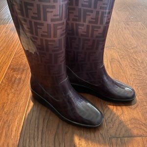 Fendi rain boots purple